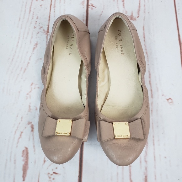Cole Haan Tali Bow Balet Flats Sz 6 1/2 VGUC - Picture 2 of 8